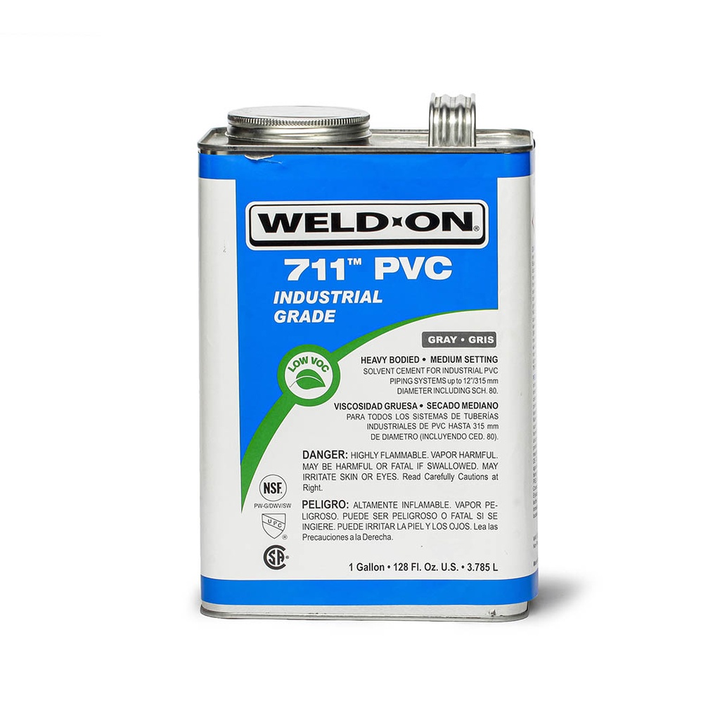 PEGAMENTO PARA PVC GRIS GALÓN
