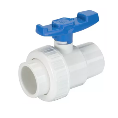 VÁLVULA BOLA PVC CEDULA 40 TUERCA UNIÓN CEM 1/2 PULGADA