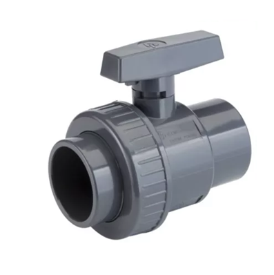 VÁLVULA BOLA PVC CEDULA 80 TUERCA UNIÓN CEM 3/4 PULGADA