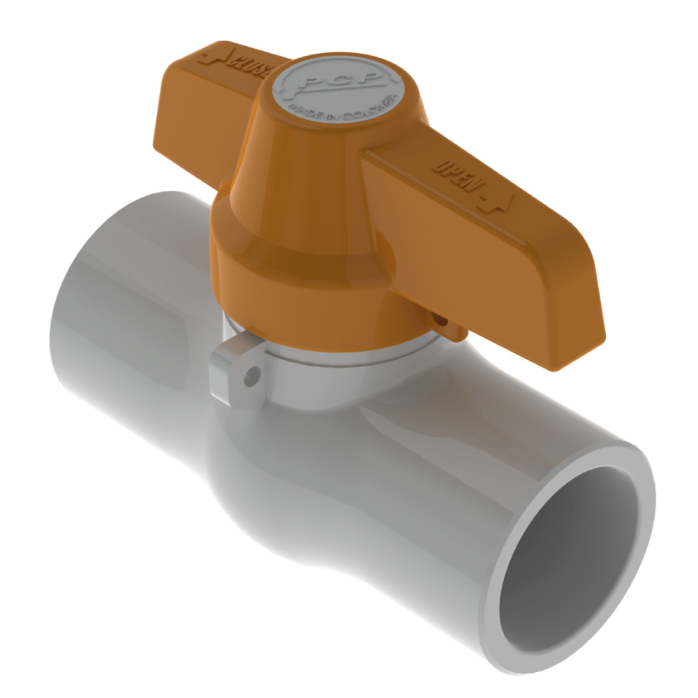 VÁLVULA BOLA PVC CEMENTAR D2 PULGADA(50MM) ECO