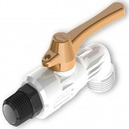 VÁLVULA PVC PARA JARDÍN 1/2 PULG(13MM) ROSCA MACHO