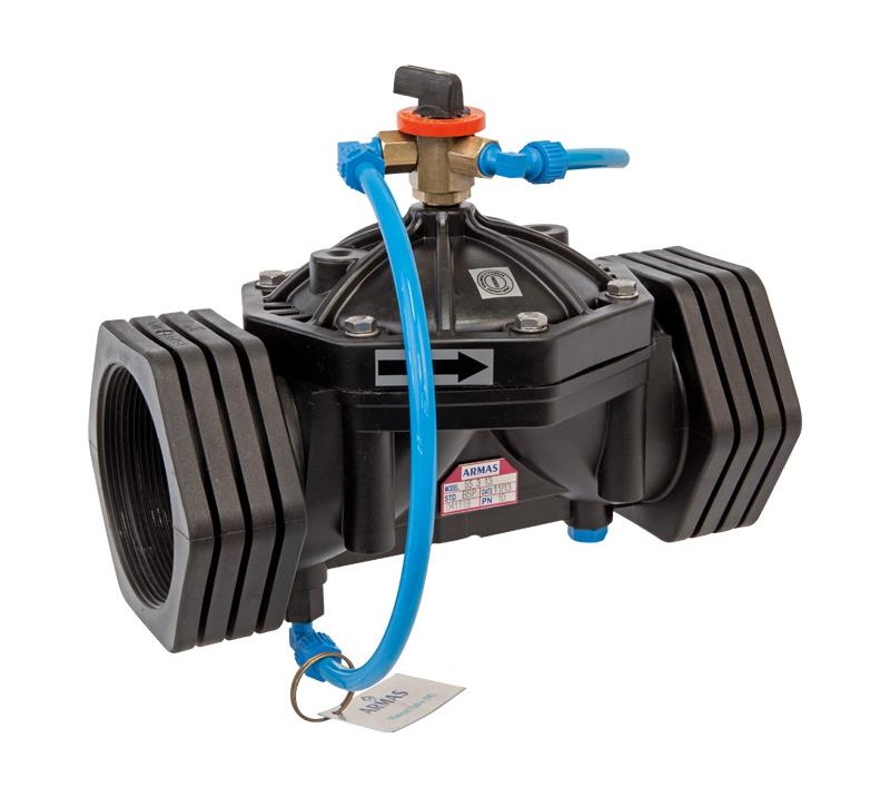 VÁLVULA HIDRÁULICA MANUAL NYLON FPT 2 PULGADAS PN 10