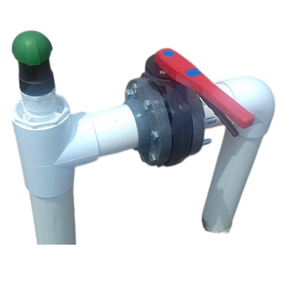 HIDRANTE SIMPLE MARIPOSA 4X3X4 PULG VENTOSA SIMPLE EN 2 PULG