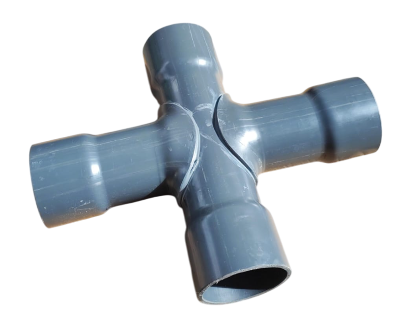 CRUZ FABRICADA PVC CEDULA 80 6 PULGADAS