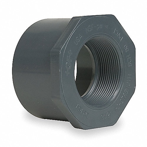 [RR8.075.050] REDUCCIÓN BUSHING ROSCA INTERNA PVC CEDULA 80 3X2 PULGADAS