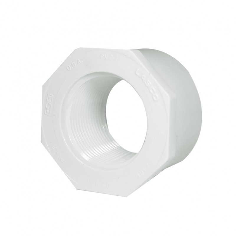REDUCCIÓN BUSHING ROSCADO PVC CEDULA 40 1X1/2PULG(25X13MM)