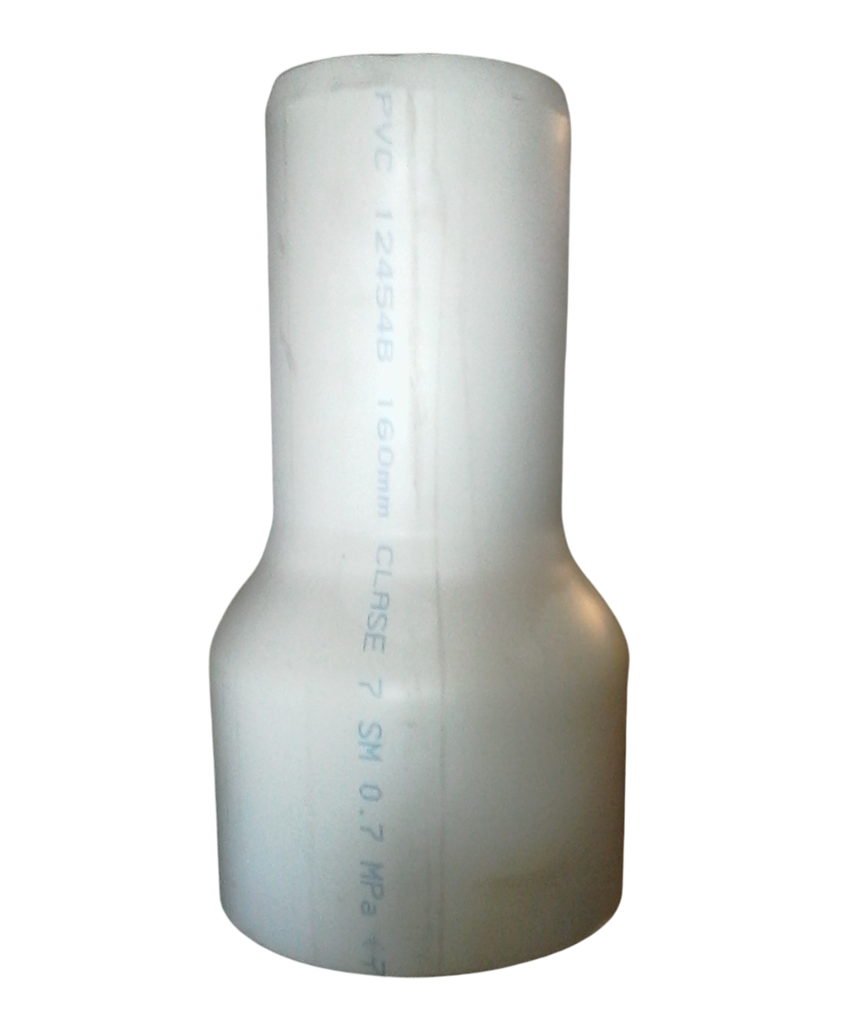 REDUCCIÓN HIDRÁULICA PVC MÉTRICA 200MMX160MM BOC-ESP 85PSI