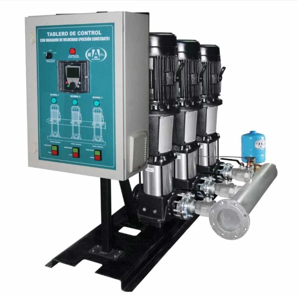 EQUIPO DE BOMBEO PRESIÓN CONSTANTE 120PSI DESDE 9 A 25LPS