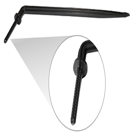 [MEG.C17.3X5] MICROESTACA GOTERO CURVA 1.7LPH TUBING 3X5MM