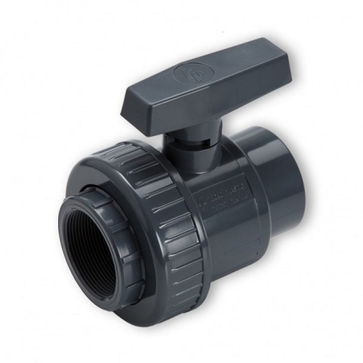 [VB8.TUP.075] VÁLVULA BOLA PVC CEDULA 80 TUERCA UNIÓN D3PULG(75MM)