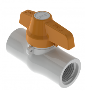 [VBP.ER0.025] VÁLVULA BOLA PVC ROSCADA D1 PULGADA(25MM) ECO