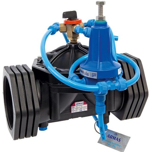 [VHR.NRH.075] VÁLVULA HIDRÁULICA REDUCTORA DE PRESIÓN NYLON FPT 3 PULGADAS PN 10