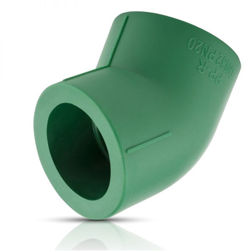 [C45.PTL.025] CODO 45 POLIPROPILENO HIDRÁULICO 25MM(3/4) LISO