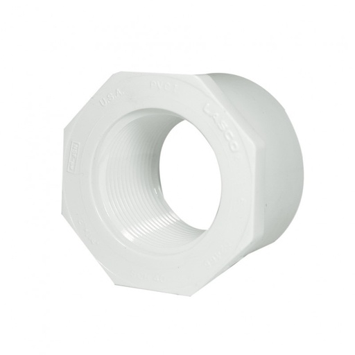 [BR4.068.038] REDUCCIÓN BUSHING ROSCADO PVC CEDULA 40 21/2X11/2PULG(68X38MM)
