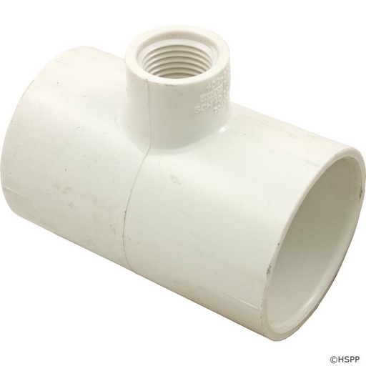 [TR4.200.075] TEE LISA ROSCADA PVC CEDULA 40 D8X3PULG(200X75MM)