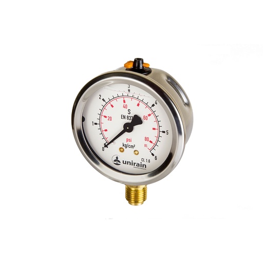 [MMG.P08.007] MANÓMETRO METÁLICO 0-8 BAR 1/4PULG(7MM)