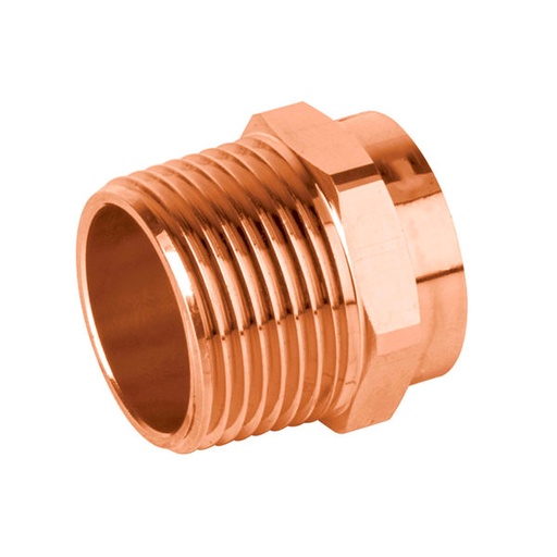 [AMC.025.025] ADAPTADOR MACHO DE COBRE 1 PULG (25MM)