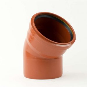 [C45.C20.315] CURVA ALCANTARILLADO PVC MÉTRICO 45X315MM (12") CAM 30PSI