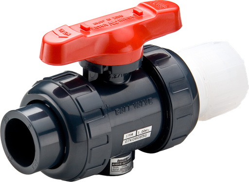 [VB8.T21.032] VÁLVULA BOLA PVC CEDULA 80 DOBLE TUERCA 1-1/4 PULGADAS T21