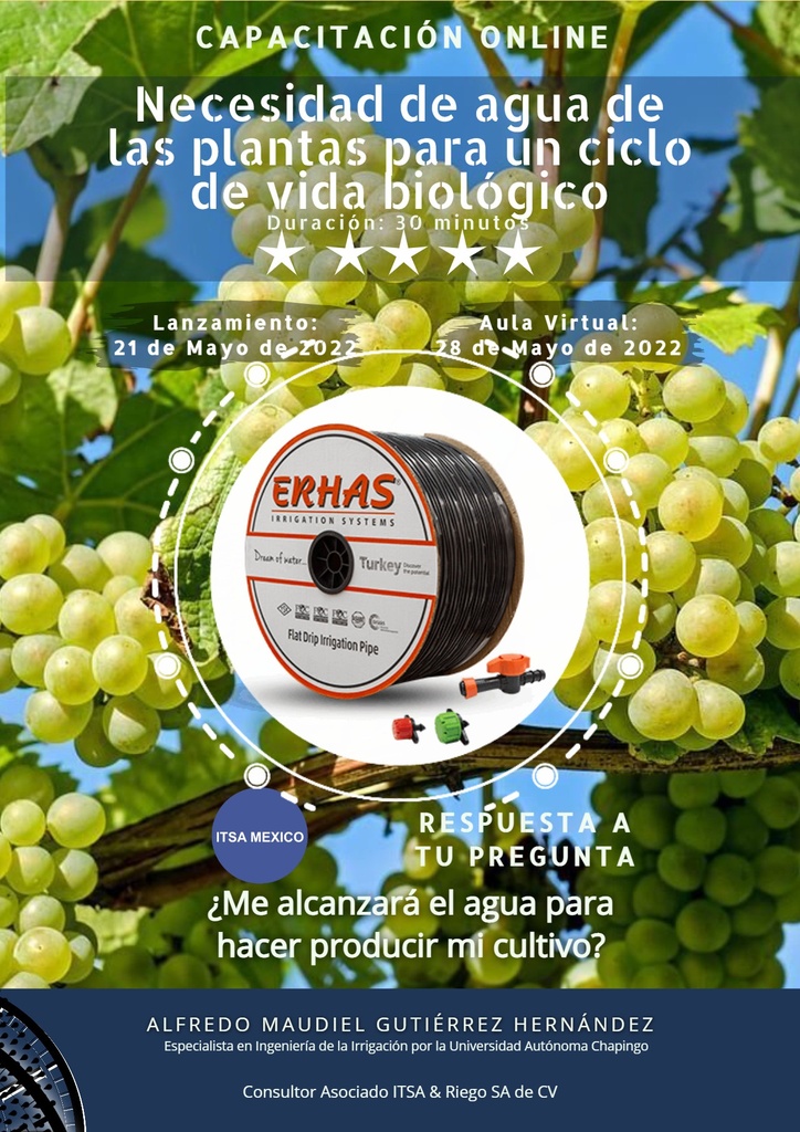 Necesidades de agua del cultivo para un ciclo de producción